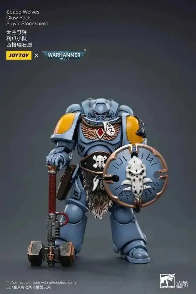 Warhammer 40k Actionfigur 1/18 Space Wolves Claw Pack Sigyrr Stoneshield 12 cm - Smalltinytoystore