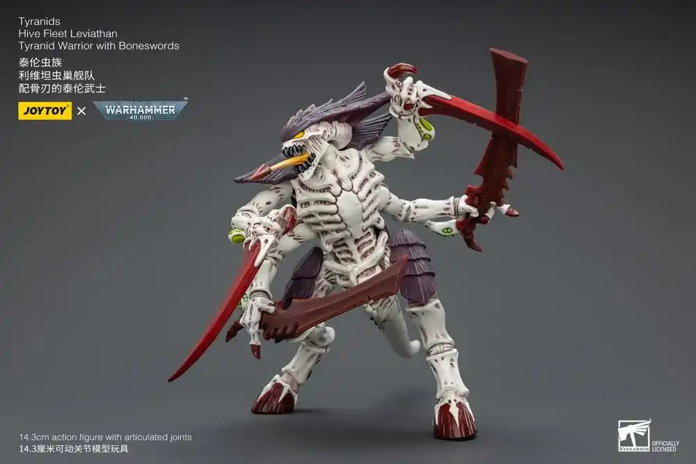 Warhammer 40k Actionfigur 1/18 Tyranids Hive Fleet Leviathan Tyranid Warrior with Boneswords 12 cm - Smalltinytoystore