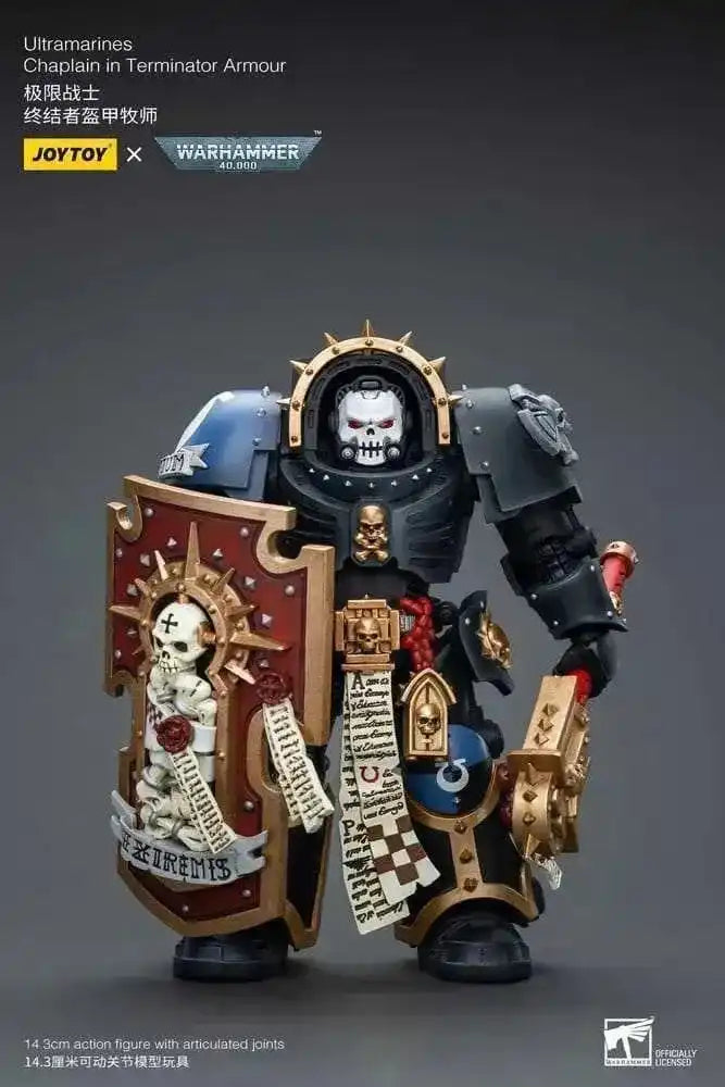 Warhammer 40k Actionfigur 1/18 Ultramarines Chaplain in Terminator Armour 12 cm - Smalltinytoystore