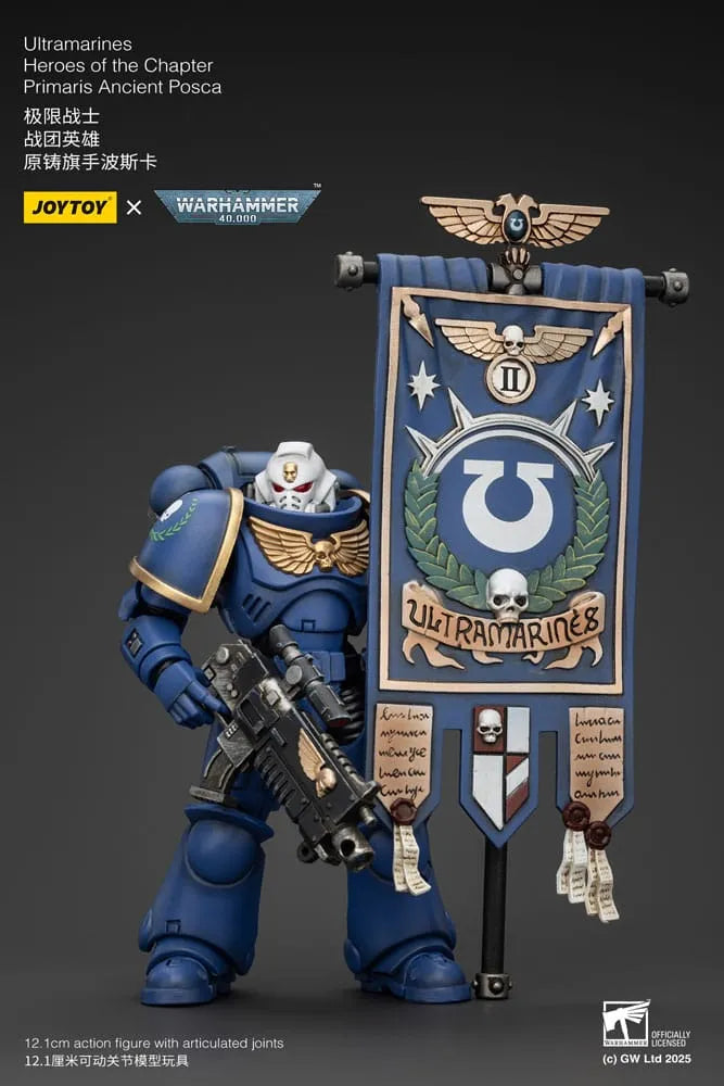 Warhammer 40k Actionfigur 1/18 Ultramarines Heroes of the Chapter Primaris Ancient Posca 20 cm - Smalltinytoystore