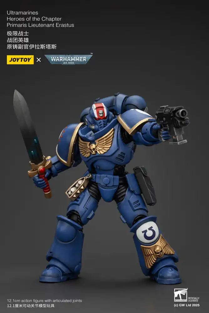 Warhammer 40k Actionfigur 1/18 Ultramarines Heroes of the Chapter Primaris Lieutenant Erastus 20 cm - Smalltinytoystore