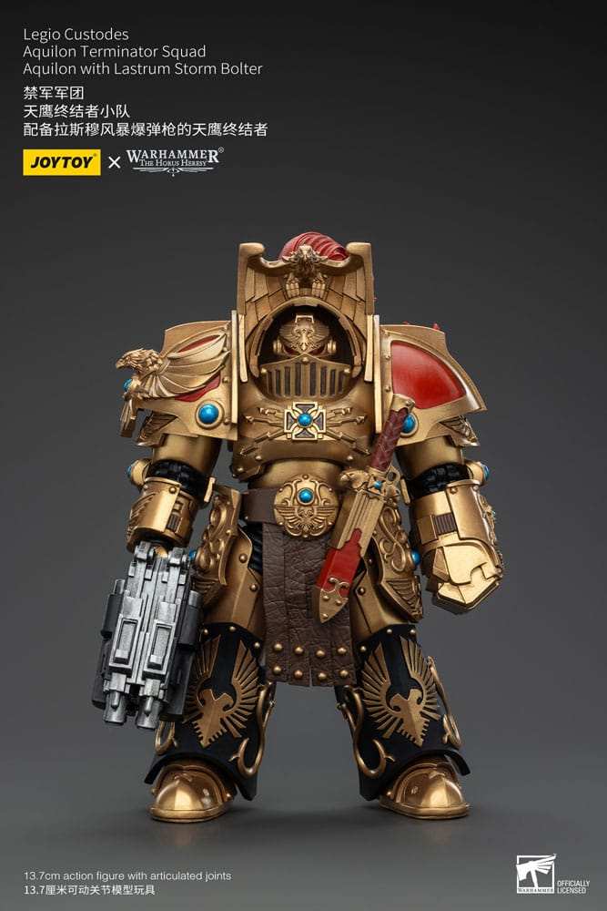 Warhammer The Horus Heresy Actionfigur 1/18 Legio Custodes Aquilon Terminator Squad Aquilon with Lastrum Storm Bolter 14 cm - Smalltinytoystore