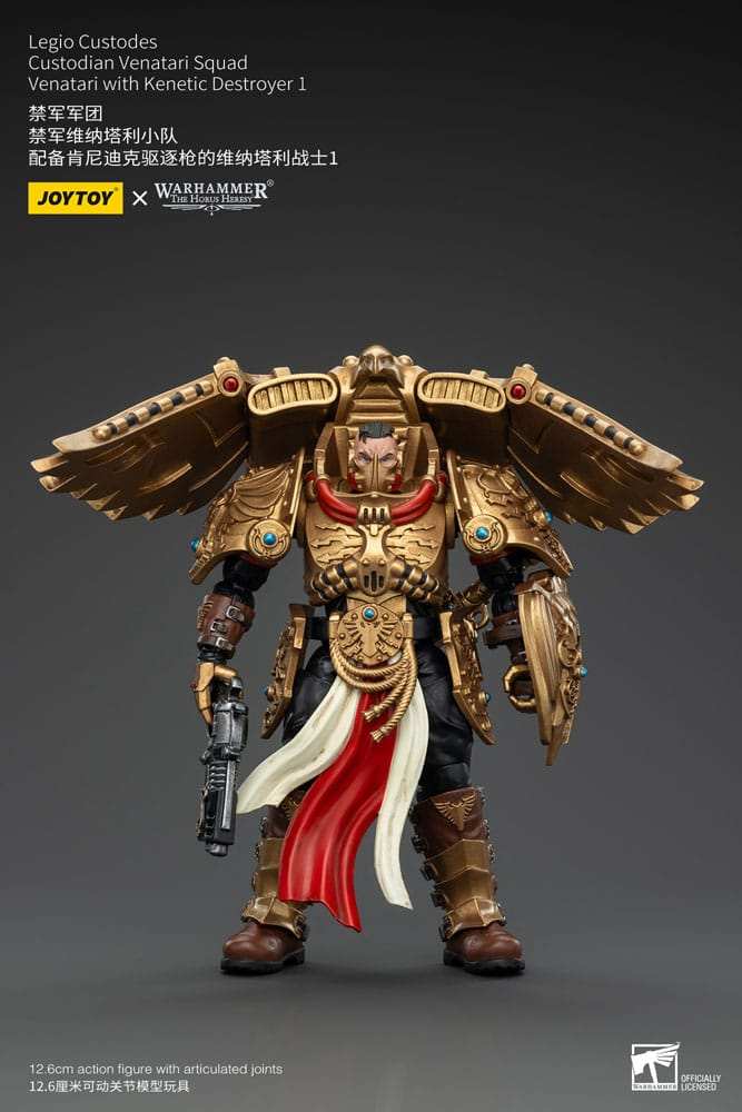Warhammer The Horus Heresy Actionfigur 1/18 Legio Custodes Custodian Venatari Squad Venatari with Kenetic Destroyer 1 13 cm - Smalltinytoystore