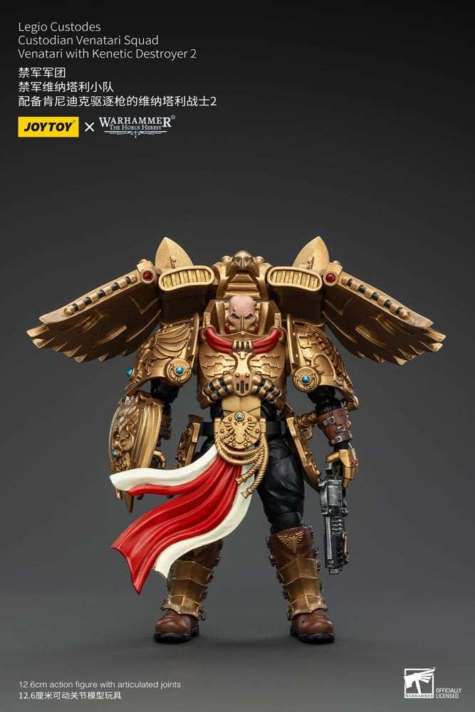 Warhammer The Horus Heresy Actionfigur 1/18 Legio Custodes Custodian Venatari Squad Venatari with Kenetic Destroyer 2 13 cm - Smalltinytoystore