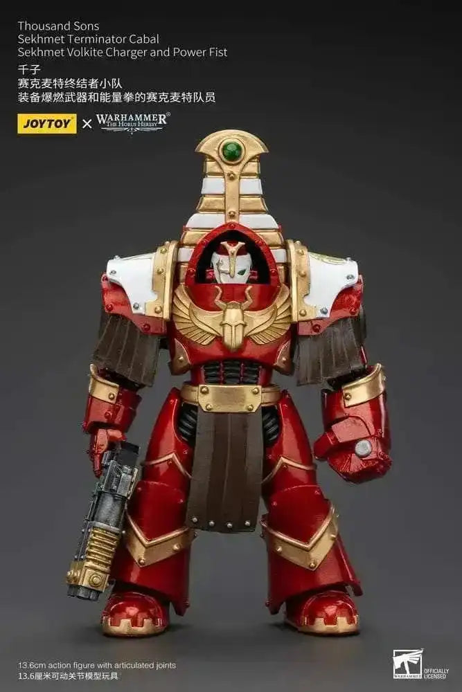 Warhammer The Horus Heresy Actionfigur 1/18 Thousand Sons Sekhmet Terminator Cabal Sekhmet Volkite Charger and Power Fist 14 cm - Smalltinytoystore