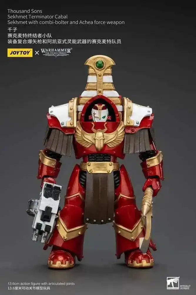 Warhammer The Horus Heresy Actionfigur 1/18 Thousand Sons Sekhmet Terminator Cabal Sekhmet with Combi-Bolter and Achea Force Weapon 14 cm - Smalltinytoystore