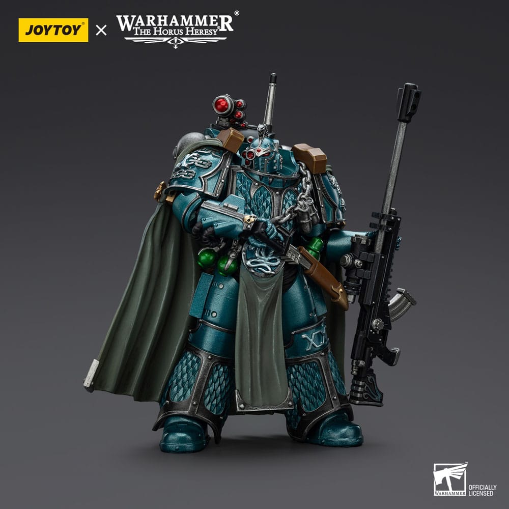 Warhammer The Horus Heresy Actionfigur Alpha Legion Exodus The One who is Many With Sniper Rifle And Power Dagger 20 cm - Smalltinytoystore