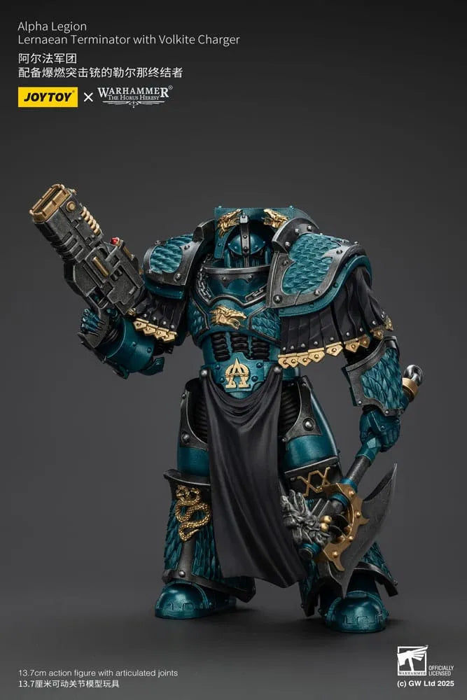 Warhammer The Horus Heresy Actionfigur Alpha Legion Lernaean Terminator with Volkite Charger 20 cm - Smalltinytoystore