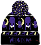 Wednesday Pom-Pom Beanie - Smalltinytoystore