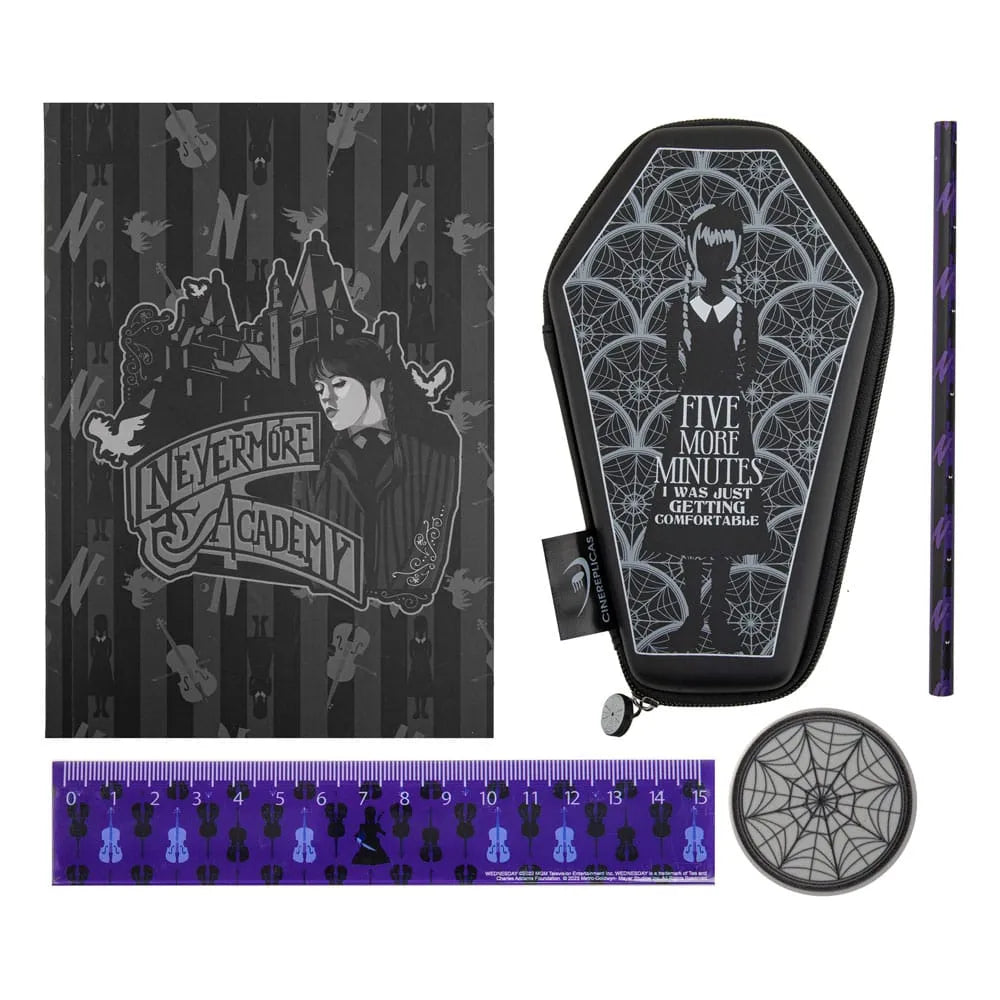 Wednesday Schreibset 5-teilig Coffin - Smalltinytoystore