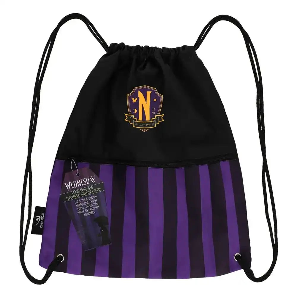 Wednesday Stoffbeutel Nevermore Academy Purple - Smalltinytoystore