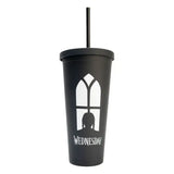Wednesday Tumbler mit Trinkhalmen 485 ml - Smalltinytoystore