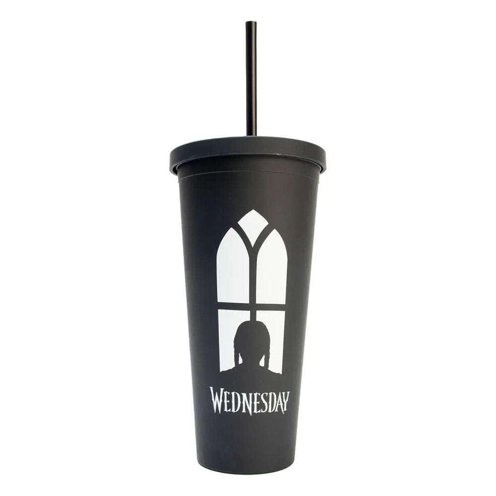 Wednesday Tumbler mit Trinkhalmen 485 ml - Smalltinytoystore