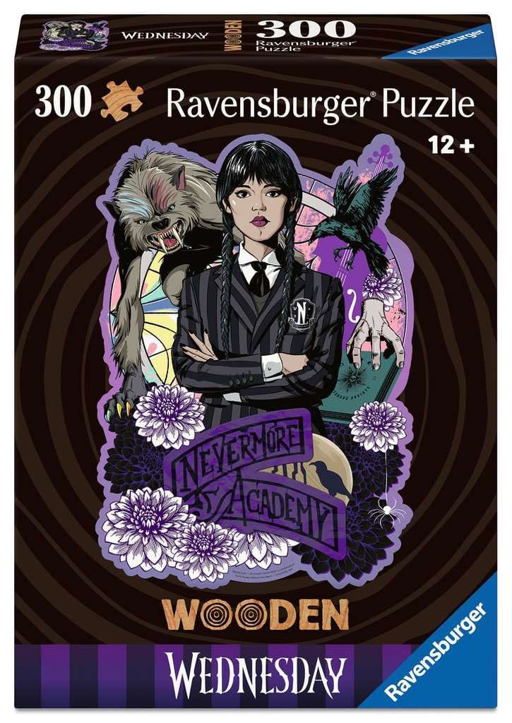 Wednesday WOODEN Holz-Puzzle Wednesday Addams (300 Teile) - Smalltinytoystore