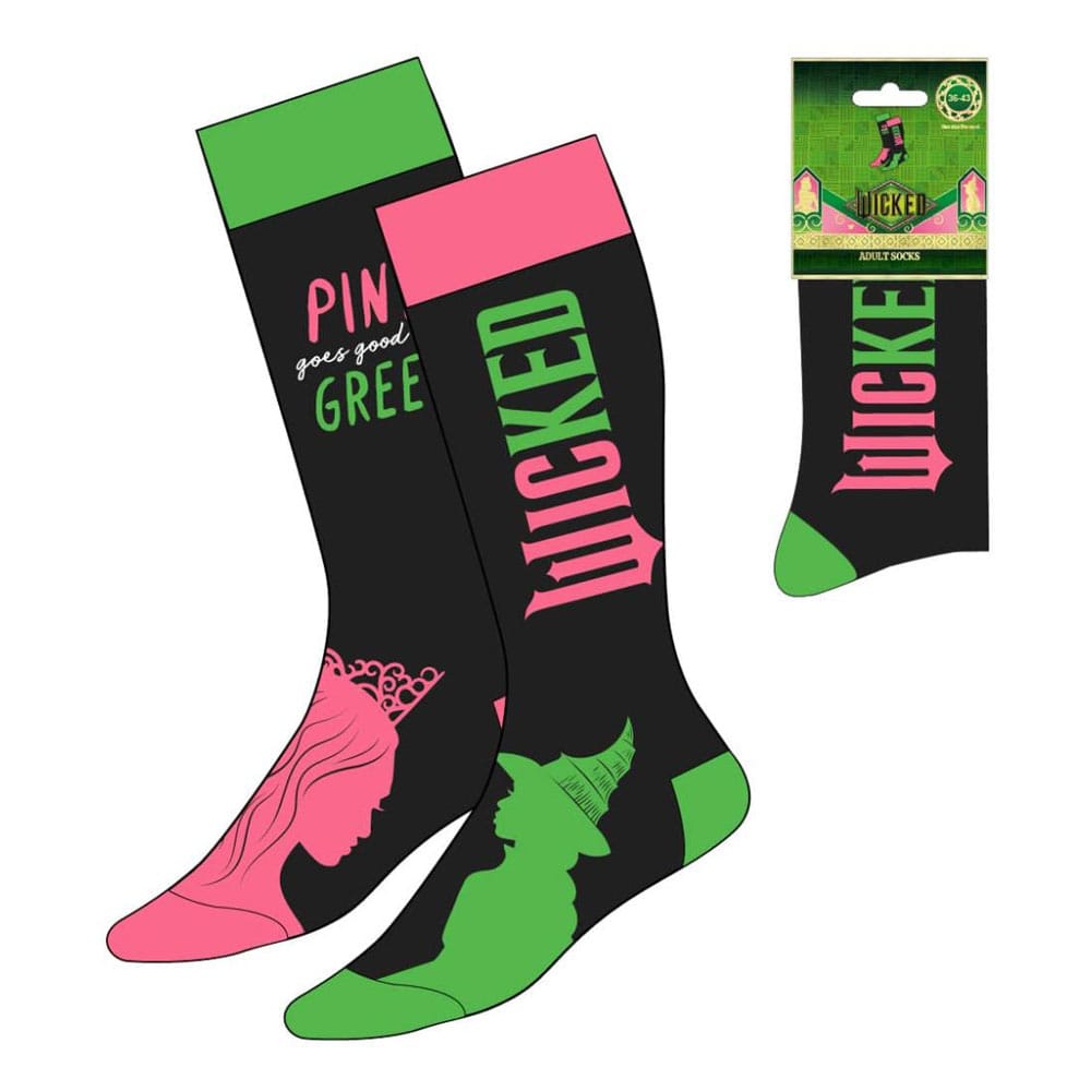 Wicked Socken Pink goes good with Green 36-43 - Smalltinytoystore