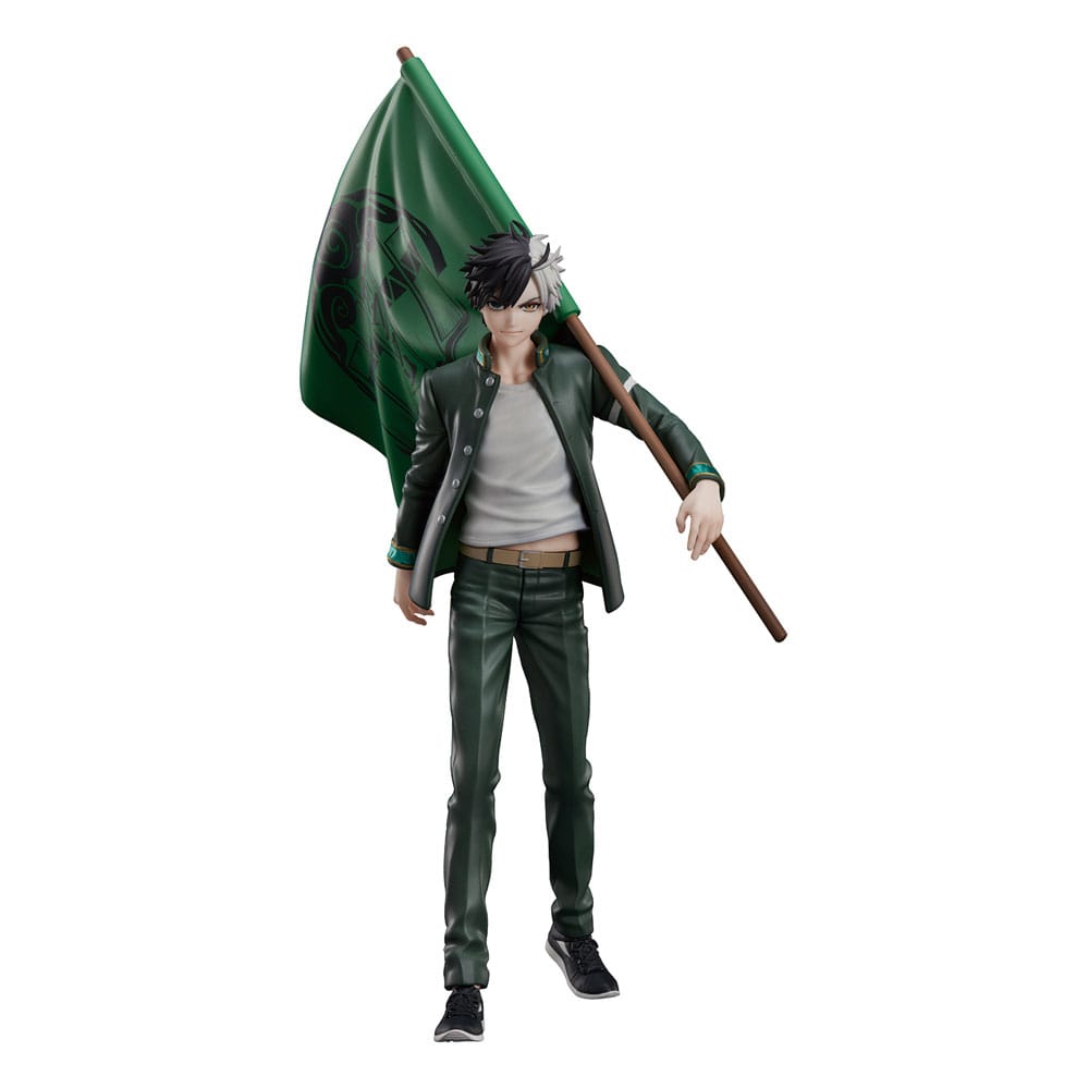 Wind Breaker Statue PVC Sakura Haruka Limited Edition with Bowfurylin School Flag 18 cm - Smalltinytoystore