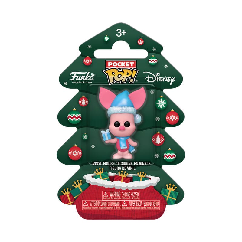 Winnie the Pooh Holiday 2025 Pocket POP! Vinyl Schlüsselanhänger Piglet Tree Holiday Box 4 cm - Smalltinytoystore