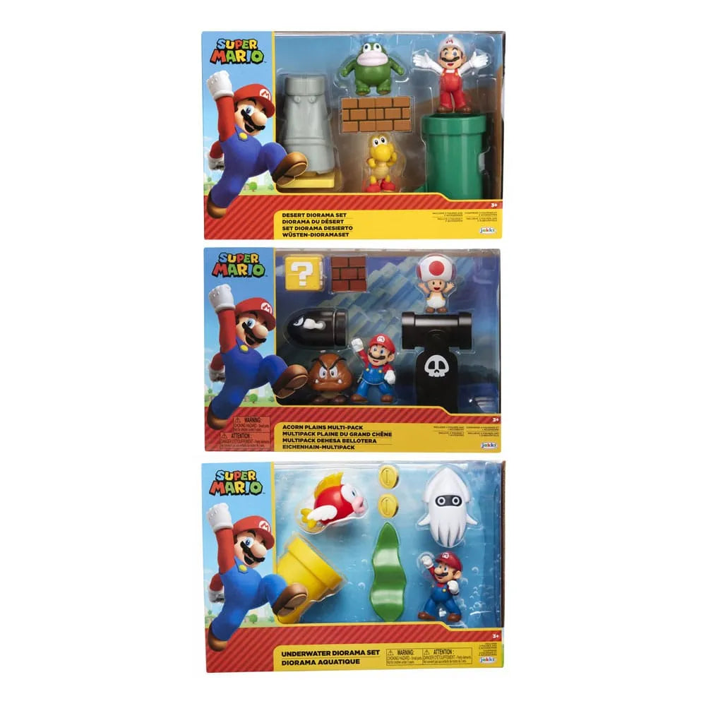 World of Nintendo Super Mario Diorama Set Sortiment (6) - Smalltinytoystore