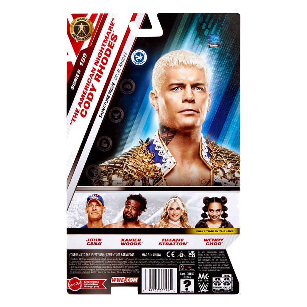 WWE Main Event Series Actionfigur "The American Nightmare" Cody Rhodes 15 cm - Smalltinytoystore
