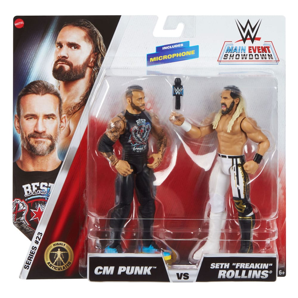 WWE Main Event Showdown Actionfiguren CM Punk vs Seth "Freakin" Rollins 2-Pack 15 cm - Smalltinytoystore