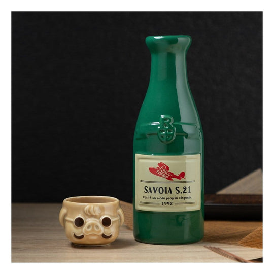 Porco Rosso Tasse Sake Bottle & Mug Kanpai with Marco