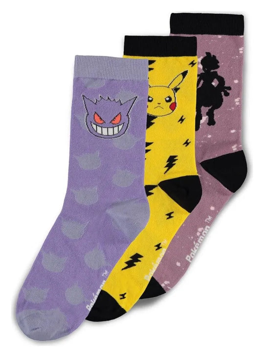 Pokémon Socken 3er-Pack Crew 39-42