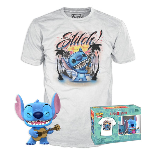 Lilo & Stitch POP! & Tee Vinyl Figur & T-Shirt Set Ukelele Stitch (FL) Größe L