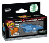 AVD Bitty POP! Rides Vinyl Figur The Thing and Fantastic Four Jumpjet 2 cm