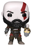 God of War Ragnarök POP! Games Vinyl Figur Kratos w/Mimir's Head 9 cm