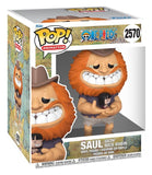 One Piece Super Sized POP! Animation Vinyl Figur Saul w/ Nico Robin 15 cm