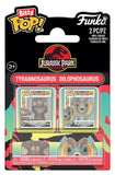 Jurassic Park Bitty POP! Vinyl Figuren 2er-Pack Tyrannosaurus Fossil & Dilophosaurus 2 cm