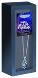 Lair Wear Caged Dice Halskette D20 Blue & Light Blue mit Gold
