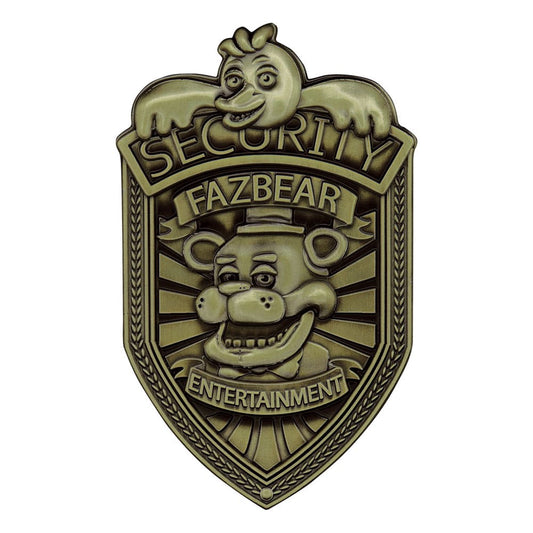 Five Nights at Freddy´s Replik Security Badge Antique Brass Edition