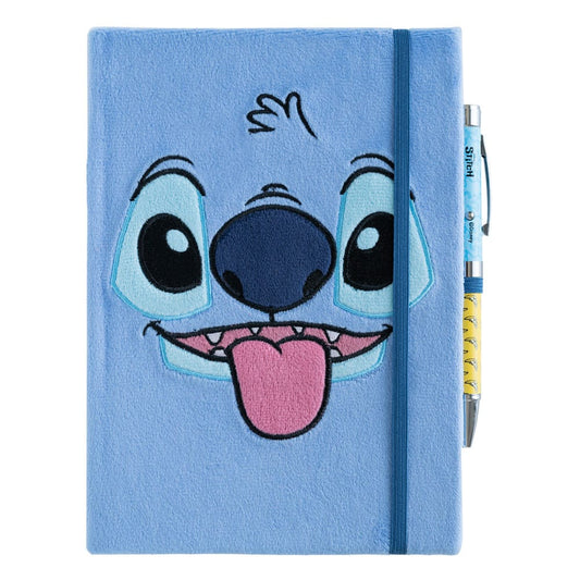Stitch Premium Plüsch Notizbuch A5 mit Stift Tropical