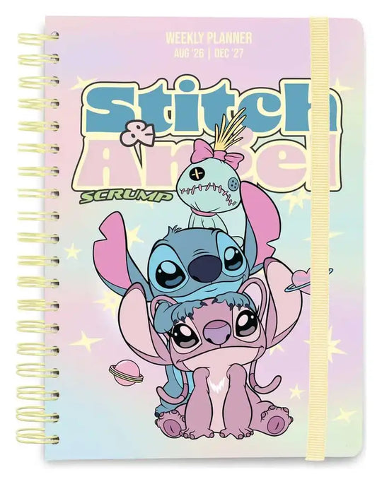 Disney Terminkalender Wochenplaner 2026/2027 Stitch and Angel A5