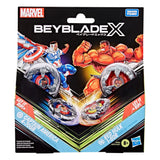 Beyblade X und Marvel Collab, Captain America 4-70GB vs. Red Hulk 1-80R