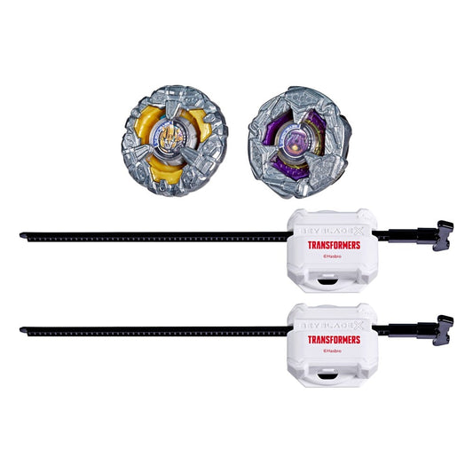 Beyblade X und Transformers Collab Bumblebee 3-60GP vs. Shockwave 5-80O