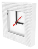 Lego Wanduhr Time by IQHK Weiß