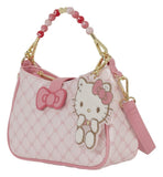 Sanrio by Loungefly Umhängetasche mit Perlenbesetztem Griff & Taschenanhänger Hello Kitty