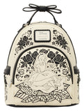 Alice in Wonderland Embroidered Floral Mini Backpack