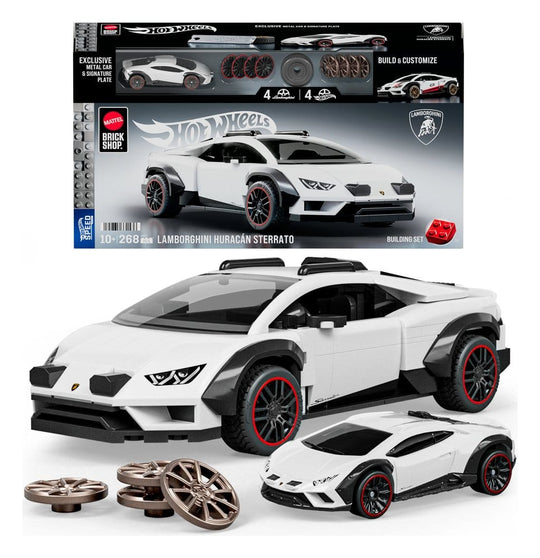 Hot Wheels Speed Mattel Brick Shop Bauset 1/32 Lamborghini Huracán Sterrato