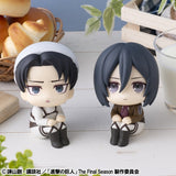 Attack on Titan Look Up PVC Statuen Levi Cleaning up Ver. & Mikasa Ackerman (with gift) 11 cm