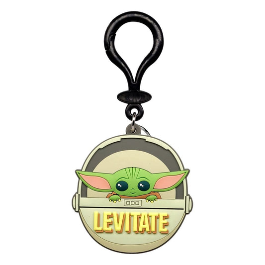 Star Wars Soft Touch PVC Taschenanhänger Baby Yoda Schwebend