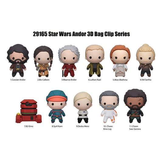 Star Wars 3D PVC-Taschenanhänger Andor Display  (24)
