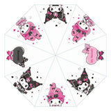 Sanrio Pink Black Party Series Regenschirm Kuromi & My Melody Transparent