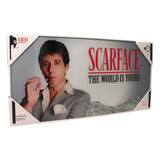 Scarface Glasposter The World Is Yours (Grey Background) 60 x 30 cm