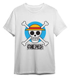 One Piece T-Shirt Circle Skull Weiß Größe S