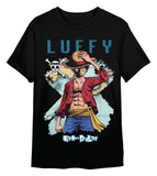 One Piece T-Shirt Monkey D. Ruffy Mapa Schwarz Größe L