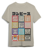 One Piece T-Shirt Straw Hat Crew Sand Größe L