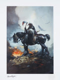Frank Frazetta Kunstdruck Death Dealer I Rainbow Lava Holofoil 61 x 41 cm - ungerahmt